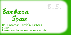 barbara szam business card